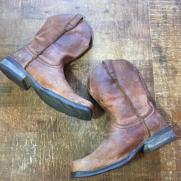 Ariat Rambler Mens Western Boot Antiqued Brown 9.5 D Leather Cowboy Square Toe - Picture 6 of 11